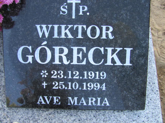 Wiktor Górecki 1919 Góra - Grobonet - Wyszukiwarka osób pochowanych