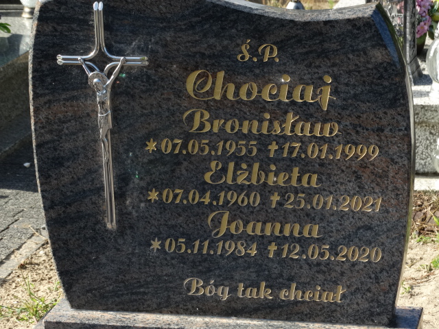 Grób Elżbieta Chociaj