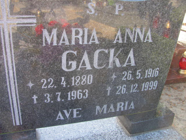 Maria Gacka 1880 Góra - Grobonet - Wyszukiwarka osób pochowanych