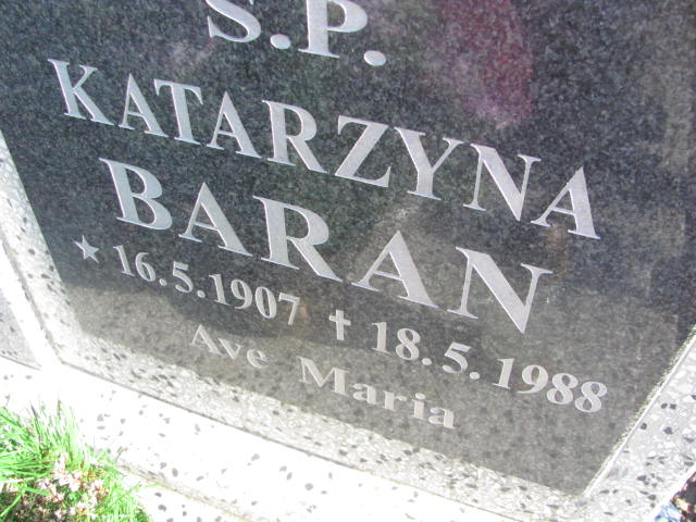 Katarzyna Baran 1907 Góra - Grobonet - Wyszukiwarka osób pochowanych